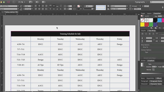 Indesign Table Templates Free Download