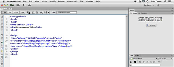 dreamweaver cs6 html5